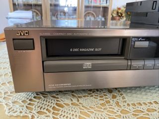 90s Vintage JVC 6,  1 Automatic Changer XL - M405 Silver Gray CD Player,  6disk 2