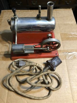 Vintage Empire Metal Ware Model 43 Toy Steam Engine Electric 115v With Cord