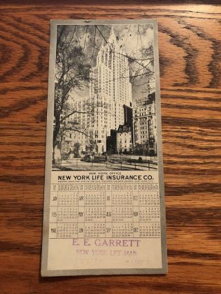 Vintage 1932 York Life Insurance Co Home Office Calendar Advertising