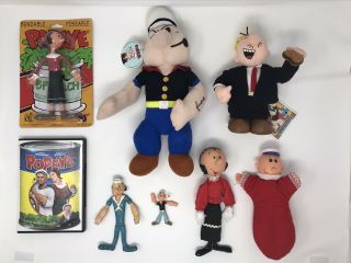 Vintage Popeye & Olive Oyl Toy Figures,  Dolls,  Dvd Movie & Plush Stuffed Animals