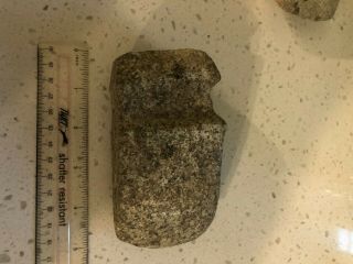 NATIVE AMERICAN INDIAN STONE AXE HEAD GROOVED Large Artifact Tool 3