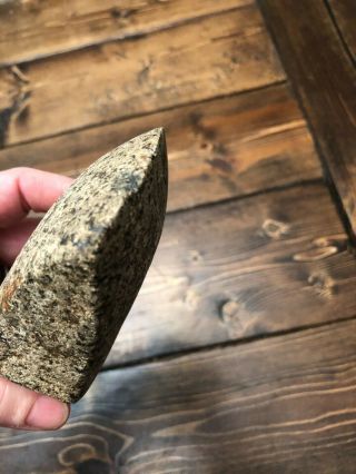 NATIVE AMERICAN INDIAN STONE AXE HEAD GROOVED Large Artifact Tool 6