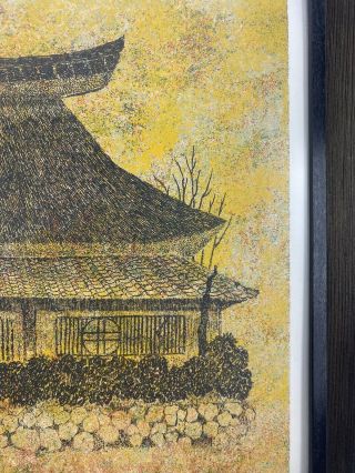 YUKIO KATSUDA Japanese Silkscreen Print NO.  80 (THATCHED ROOF) AP 2/10 5