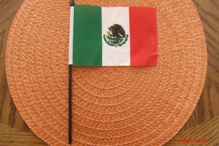 Bandera Mexico Desk Flag 4 " X 6 " Inches Order With Or Without Stand