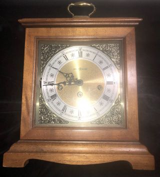 Howard Miller Mantle Clock Westminster Chime Mod 612 - 437 German Vintage W/ Key