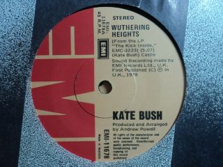 Kate Bush " Wuthering Heights " 1978 Emi Oz 7 " 45 Rpm