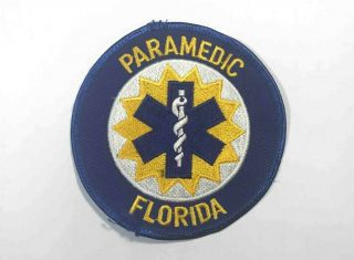 Vintage Florida Paramedic Fl Ems Emt Sew Embroidered Patch