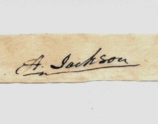 Andrew Jackson Autograph Reprint On Period 1830 Paper