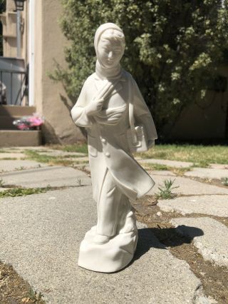 20th C Chinese Culture Revolution Blanc De Chine Porcelain Woman Lady Statue Art
