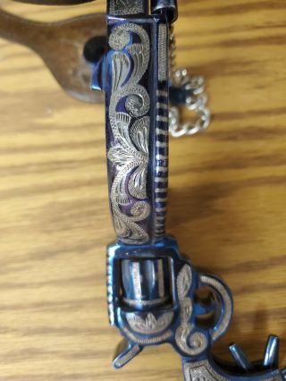 SILVER INLAID COLT 45 SPURS BY E.  GARCIA 3
