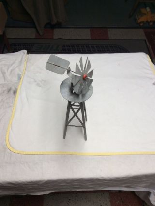 Galvanized Miniature Windmill Metal Toy Farm Equipment Implement