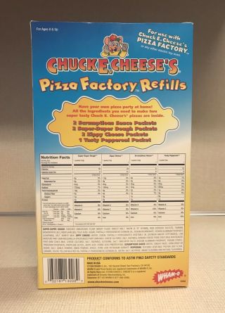 Chuck E.  Cheese ' s Pizza Factory Refill by Wham - O MIP Tickets Cheese 2