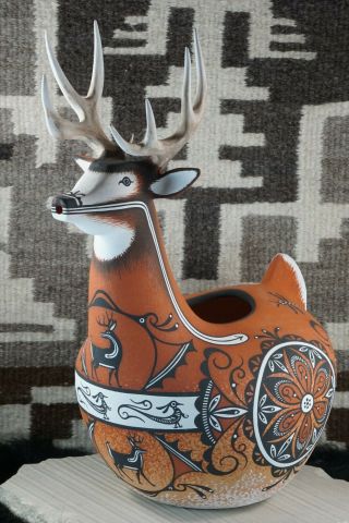 Zuni Deer Pottery - Deldrick Cellicion