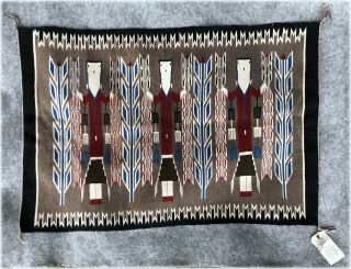 Vintage Mesa Verde Mary Bennally Hand Loomed Textile Navajo Rug 42 - 1/2 " X 29 "