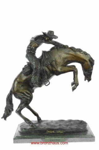 Wooly Chaps Bronze Sculpture By Frederic Remington 16 " X 17 "