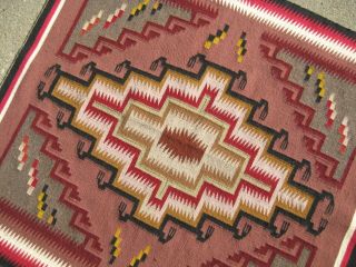 C1970 Navajo Klagetoh Rug Blanket Native American Indian No R.  &.  99c Fine Weave