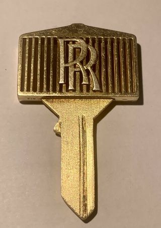 Vintage Rolls Royce Key Ring Sterling Silver Gilt Hallmarked Dealership? Blank