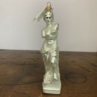 Vintage Christopher Radko Venus De Milo Aphrodite Blown Glass Ornament Wow