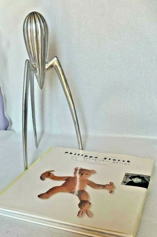 Vintage Alessi Juicy Salif Citrus Squeezer Philippe Starck Modernist,  bonus book 2