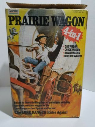 Vintage Gabriel 1975 The Lone Ranger Rides Again 4 In 1 Prairie Wagon & Box