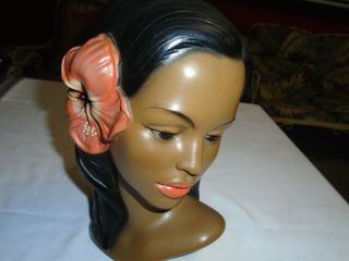 Vintage Hawaiian Polynesian Girl Head Bust Marwal