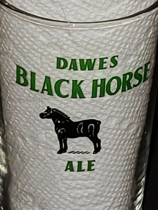 VINTAGE - DAWES BREWERY - BLACK HORSE ALE - BEER GLASS - 3