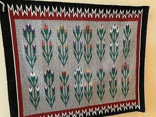 Vintage Navajo Tapestry.  1980s.  Very Fine,  Precise Weave.  32x27 "