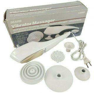 Vintage Sears 793 - 2255 Heat Vibrator Massager 12w W/ Attachments & Box