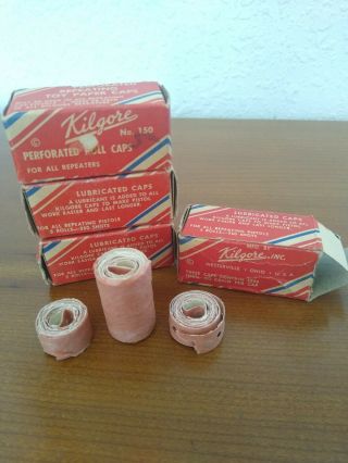 Vintage Kilgore Perforated Roll Caps For Repeaters No.  150 Made In Usa Toy Gun