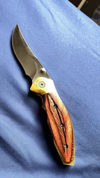 Buck 419 Kalinga Pro Knife Rosewood Handles Satin Bos S30v Blade Usa