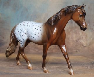 Peter Stone Model Horse Canoodle - Ooak Chestnut Appaloosa Pony By Al Katt