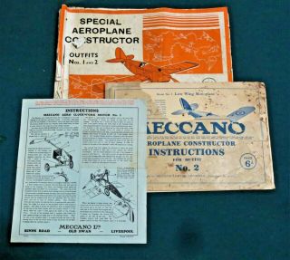Meccano Aeroplane Constructor Manuals