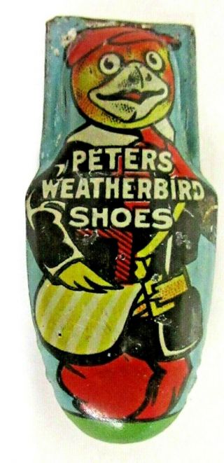 Vintage Peters Weatherbird Shoes Color Tin Clicker Cricket ^