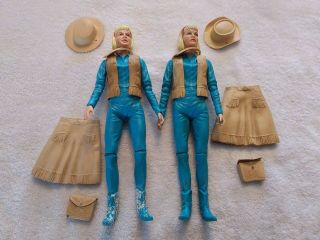 // Marx // Johnny West Adventures // Female Figures With Accessories