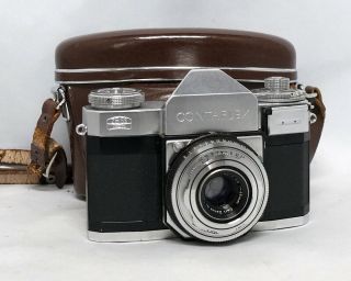 Zeiss Ikon Contaflex Carl Zeiss Tessar 45mm 1:2.  8 35mm Film Camera Lens Vintage