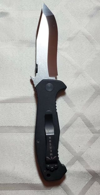 Emerson Knife Mini Cqc - 15 - Sf Stonewash Made In Usa 2009,  Low Serial 0098