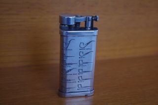 Vintage Im Corona Pipe Lighter With Tamper,  Displaying Pipe Shapes And Names,