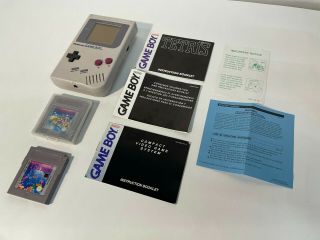 Vintage Nintendo Game Boy Gameboy With Tetris And Mario Land
