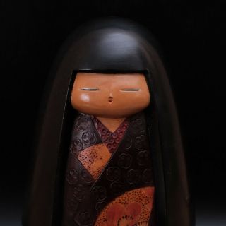 25a Japanese Sosaku Kokeshi Doll By Aoki Ryouka 10 2/3inch (27cm) 1950g