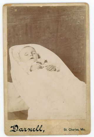 Post Mortem Dead Child Vintage Cabinet Card Photo