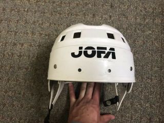 Vintage JOFA Hockey Helmet White Ice Roller Gear hockey helmet 3