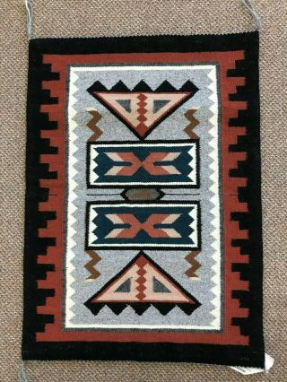 Navajo Rug Teec Nos Pos 21 " X28 " (native American Weaving,  Rug) Hand Made