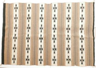 Vintage Navajo Rug Blanket Native American Indian Banded Chinle Weaving 61x42 "