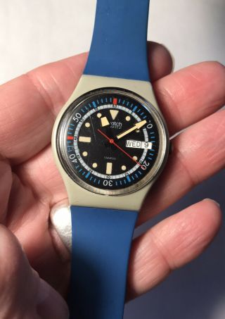 Vintage 1985 Swatch Watch Calypso Diver Gm701