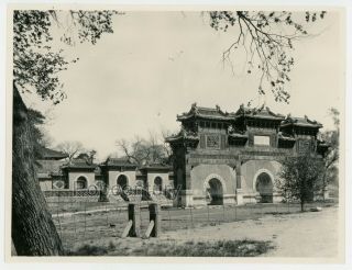 Vintage Photograph 1940 China Peking Summer Palace Arch Large Photo Beijing