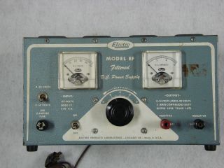 Vintage Electro Model Ef Filtered Dc Power Supply Laboratory Unit 0 - 28 Vdc