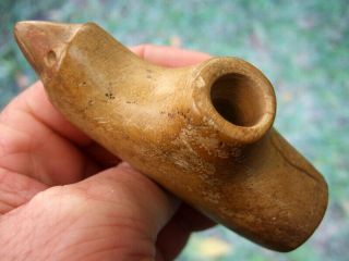 Fine Museum Quality Ohio Hopewell Owl Effigy Pipe With Insight Arrowheads