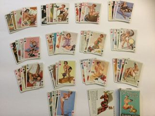 Vintage Gil Elvgren 52 American Beauties Pin Up Playing Cards Box