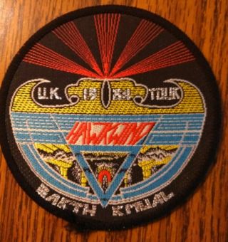 Hawkwind Sew - On Patch Earth Ritual 1984 Tour Uk Woven Vintage