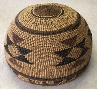 Native American Indian Hupa (hoopa) Hat / Basket - No.  California Tribe 27